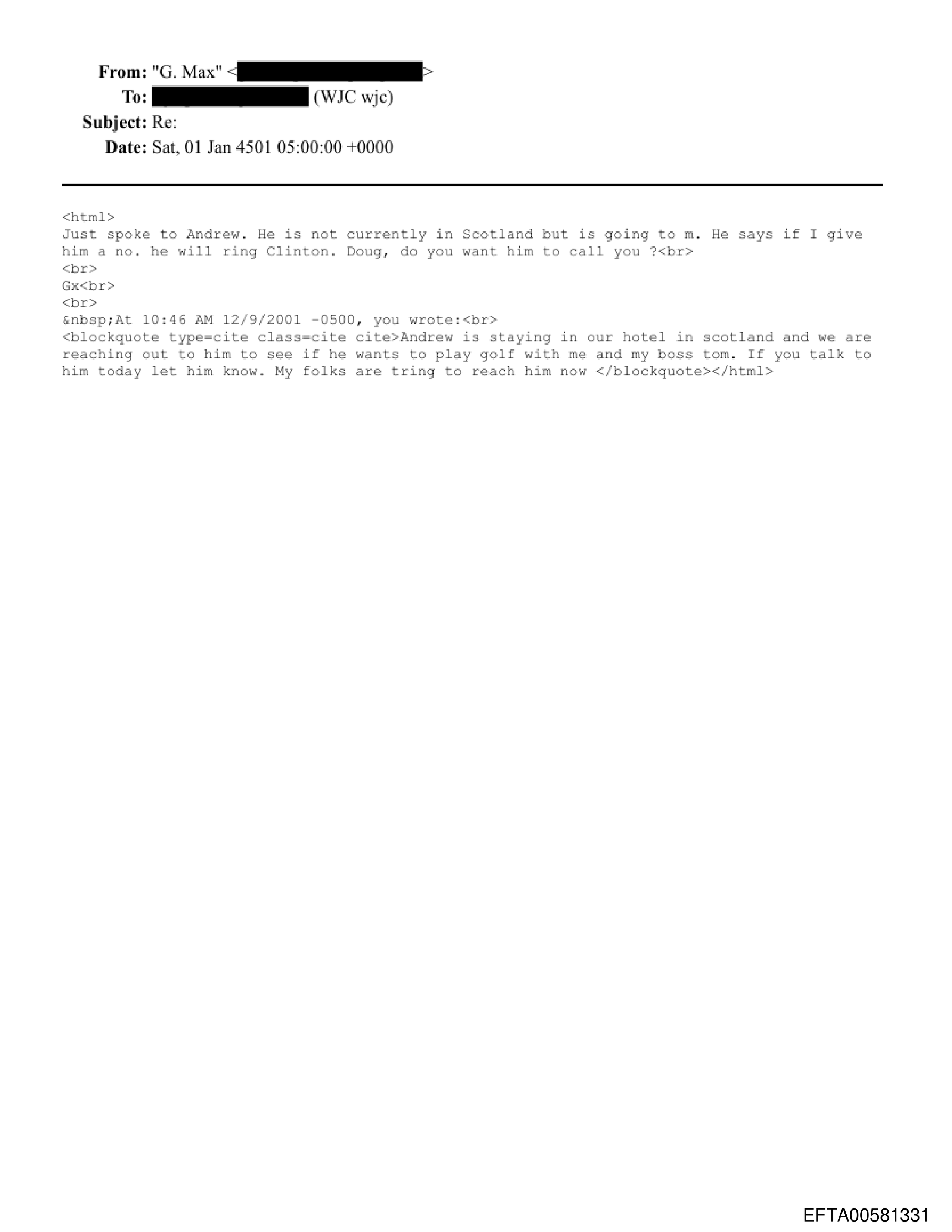 Maxwell email on Prince Andrew