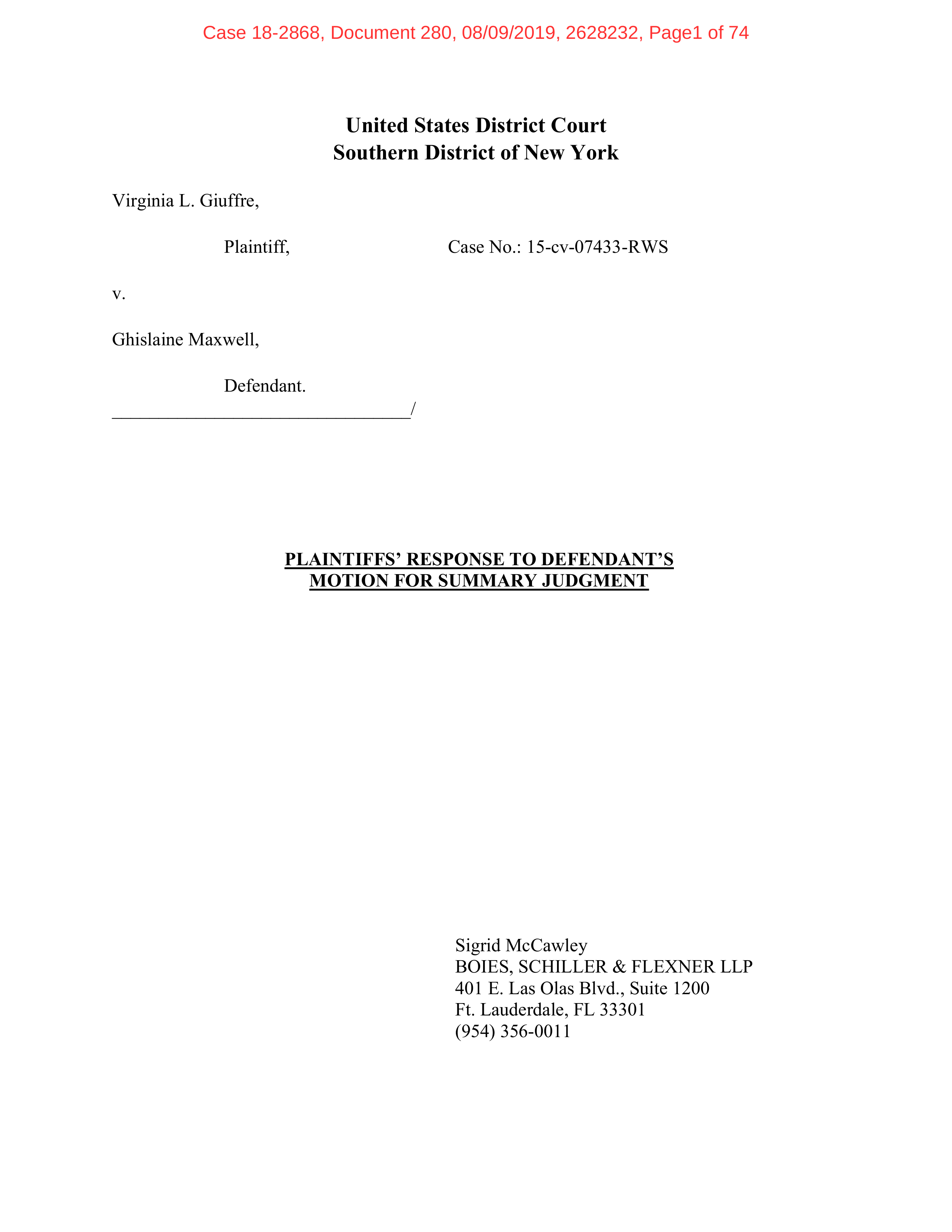[REDACTED - Survivor] Claims Against Ghislaine Maxwell Lawsuit Prince Andrew